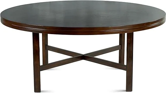 Steve Silver Hartford 72 inch Round Dining Table in Dark Oak