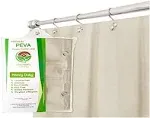 Clean Healthy Living Heavy Duty Peva Tan Shower Curtain Liner with Mag