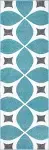 nuLOOM Gabriela Contemporary Trellis Runner Rug, 2' 6" x 8', Baby Blue