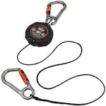 Ergodyne - 19311 Squids 3011 Retractable Tool Lanyard with Carabiner Mount,Black