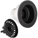 Serene Valley 3-1/2 inch Kitchen Sink Strainer Assembly with Stopper for Matching Color of Granite or Fireclay Sinks