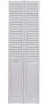 LTL Home Products SEALL30 Seabrooke PVC Louvered Interior Bifold Door, 78.625" x 29.5", White