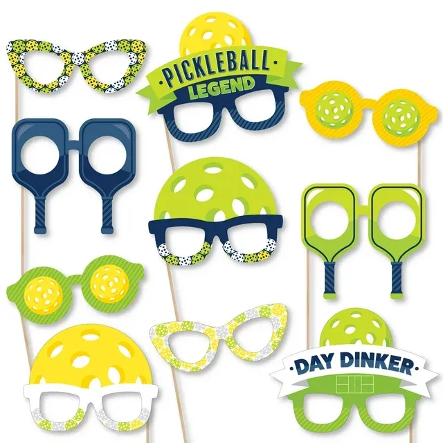 Big Dot of Happiness Let's Rally Pickleball Glasses