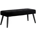 WestinTrends Velvet Tufted Bedroom Bench for Living Room & Entryway