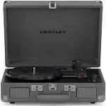 Crosley CR8005F-SG Cruiser Plus Vintage 3-Speed Bluetooth in/Out Suitcase Vinyl Record Player Turntable, Slate