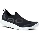 Oofos Men's OOmg Sport Low Shoe, White/Black / 14