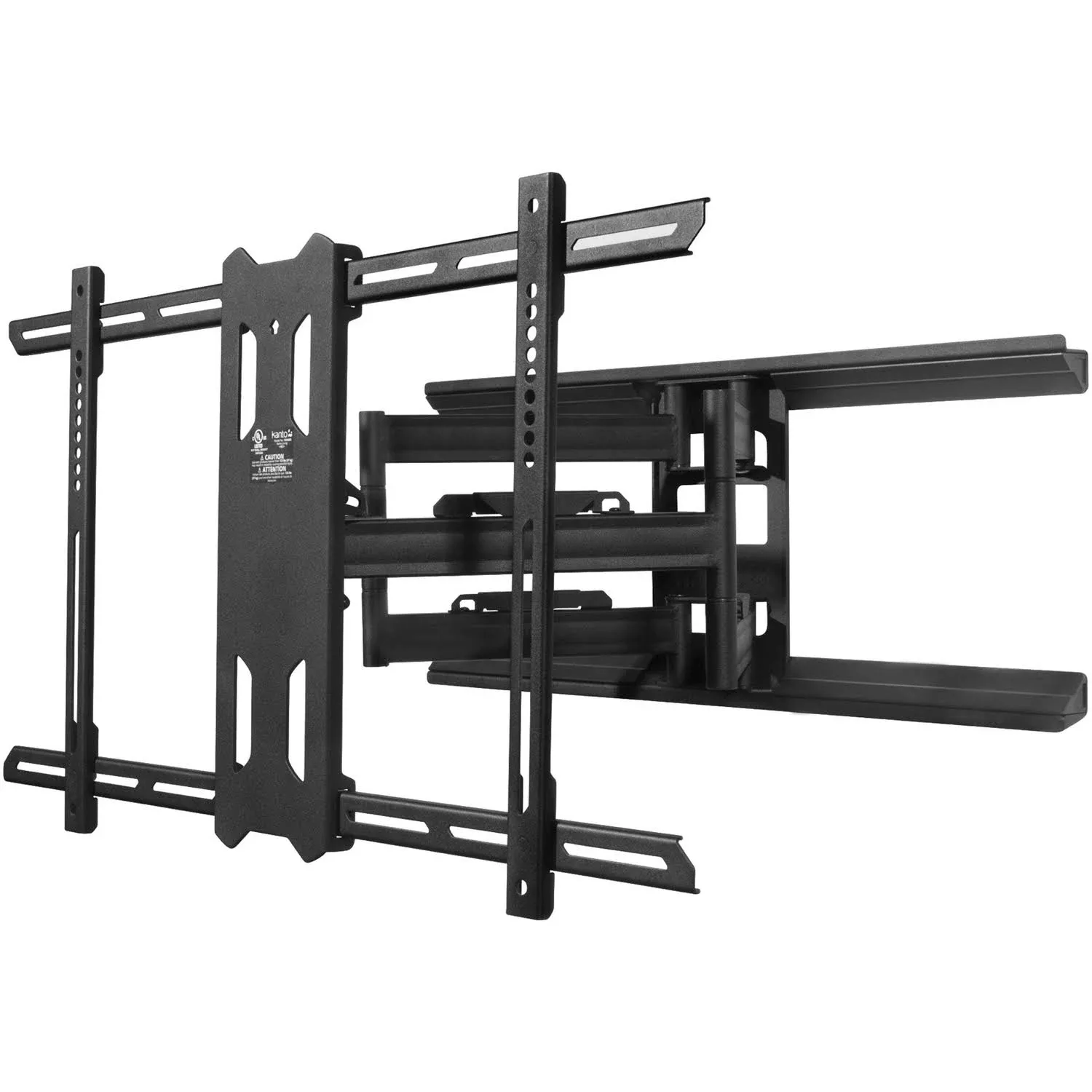 Kanto PDX680 Full Motion Articulating TV Wall Mount for 39-inch to 80-inch TVs Weighing up to 125 Pounds | Integrated Cable Management | Low Profile and 24-in Extension | Black