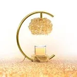 Gold Candle Warmer Lamp for Jar Candles with Adjustable Brightness＆Tim<wbr/>er，Hand...