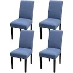 JQinHome 4 Pcs Dining Chair Slipcover, High Stretch Removable Washable Chair Seat Protector Cover for Home Party Hotel Wedding Ceremony