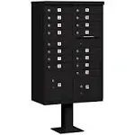 Salsbury Industries 3316BLK-U Cluster Box Unit - 16 A Size Doors - Type III - Black - USPS Access