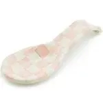 MacKenzie-Childs Check Enamel Spoon Rest - Rosy