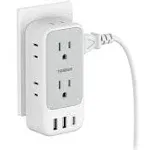 Multi Plug Outlet Extender With Usb Electrical 7 Outlet Splitter With 3 Usb Wall