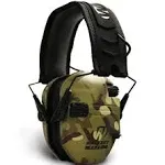 Walkers Razor Slim Shooter Folding Electronic Ear Muff, Multicam Camo, Green