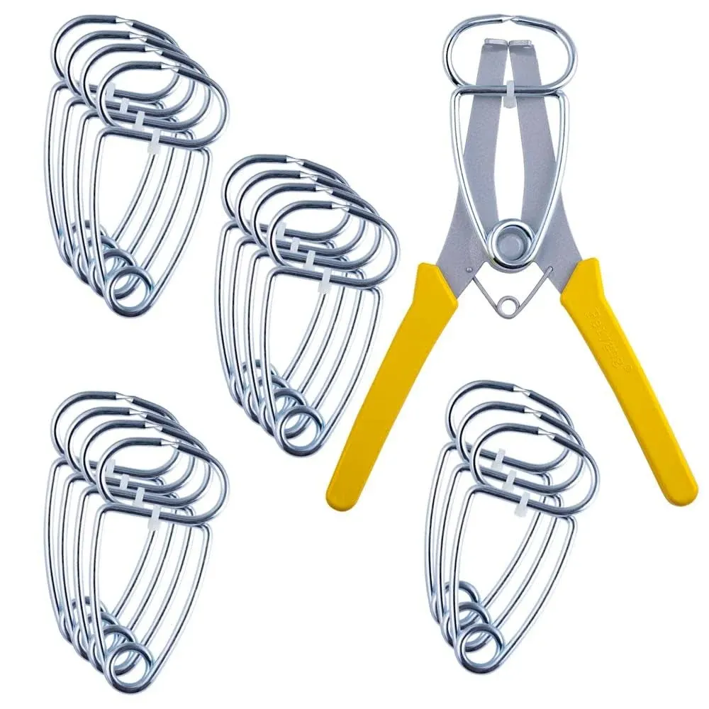 Miter Spring Pliers and 16 Miter Clamps use for Wood Trim,Moldings,Picture Frames,Woodworking