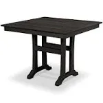 POLYWOOD Farmhouse 37" Dining Table - Black