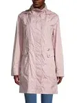 Cole Haan Women's Packable Hooded Rain Jacket with Bow