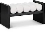 Waverly Cream Boucle Fabric Bench | Meridian Furniture