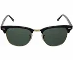 Ray-Ban RB3016 Clubmaster Classic Square Shape Sunglasses With Eyewear Kit Bundle - High Bridge Fit -Casual Square Sunglasses