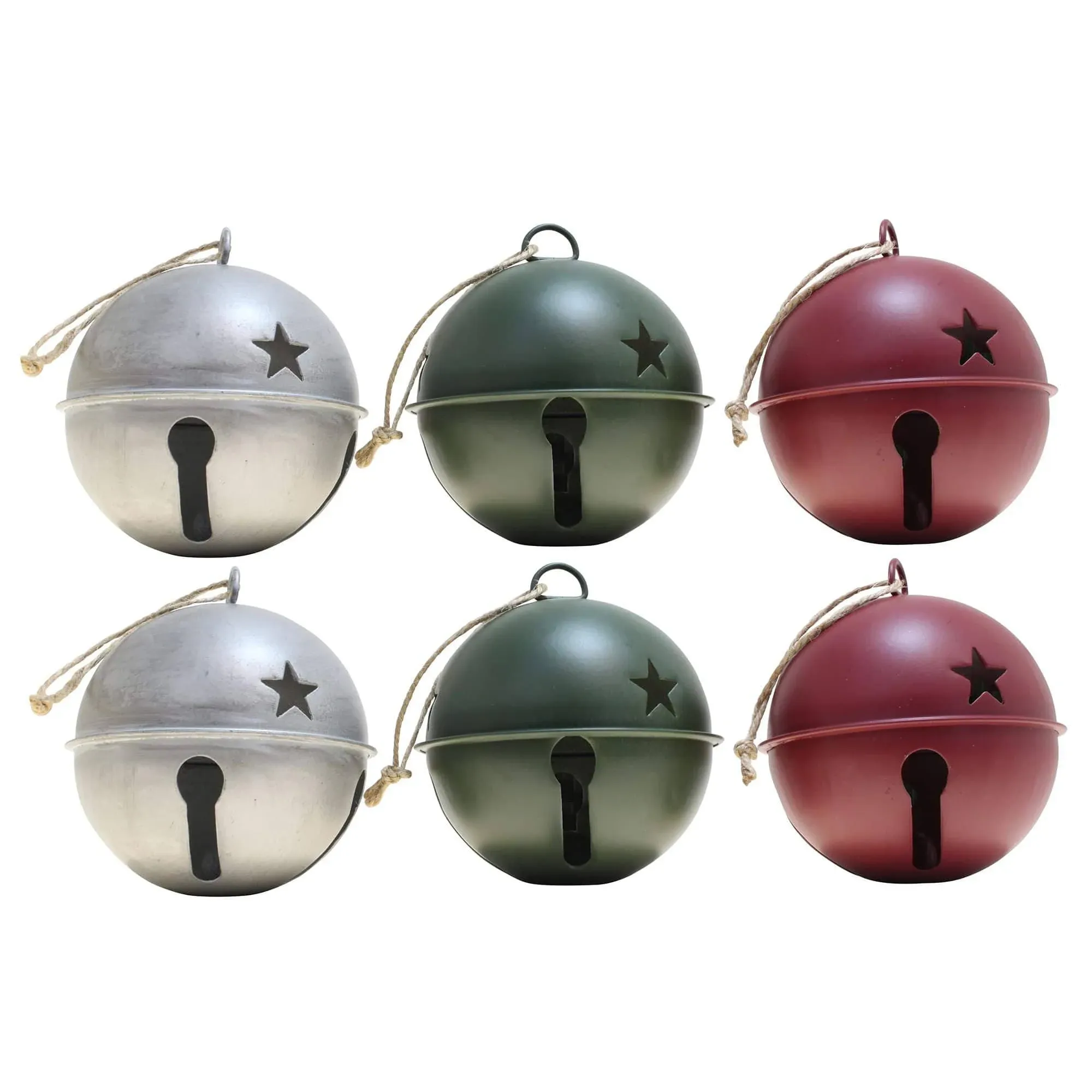 Haute Decor 6ct. 3.5" Assorted Jingle Bell Ornaments