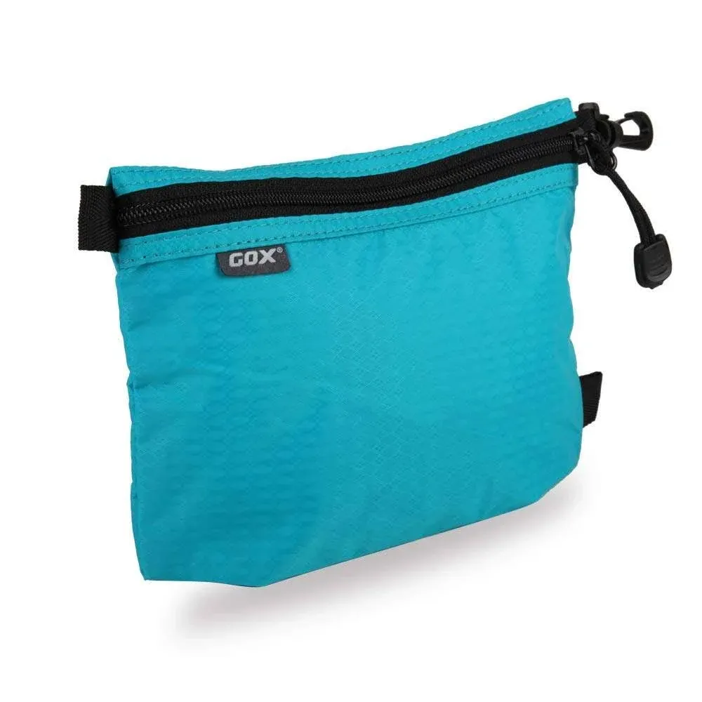 GOX Travel Toiletry Bag Carry On Zipper Pouch Cosmetic Kit Makeup Digital Bag Water Resistant Nylon (Turquoise)