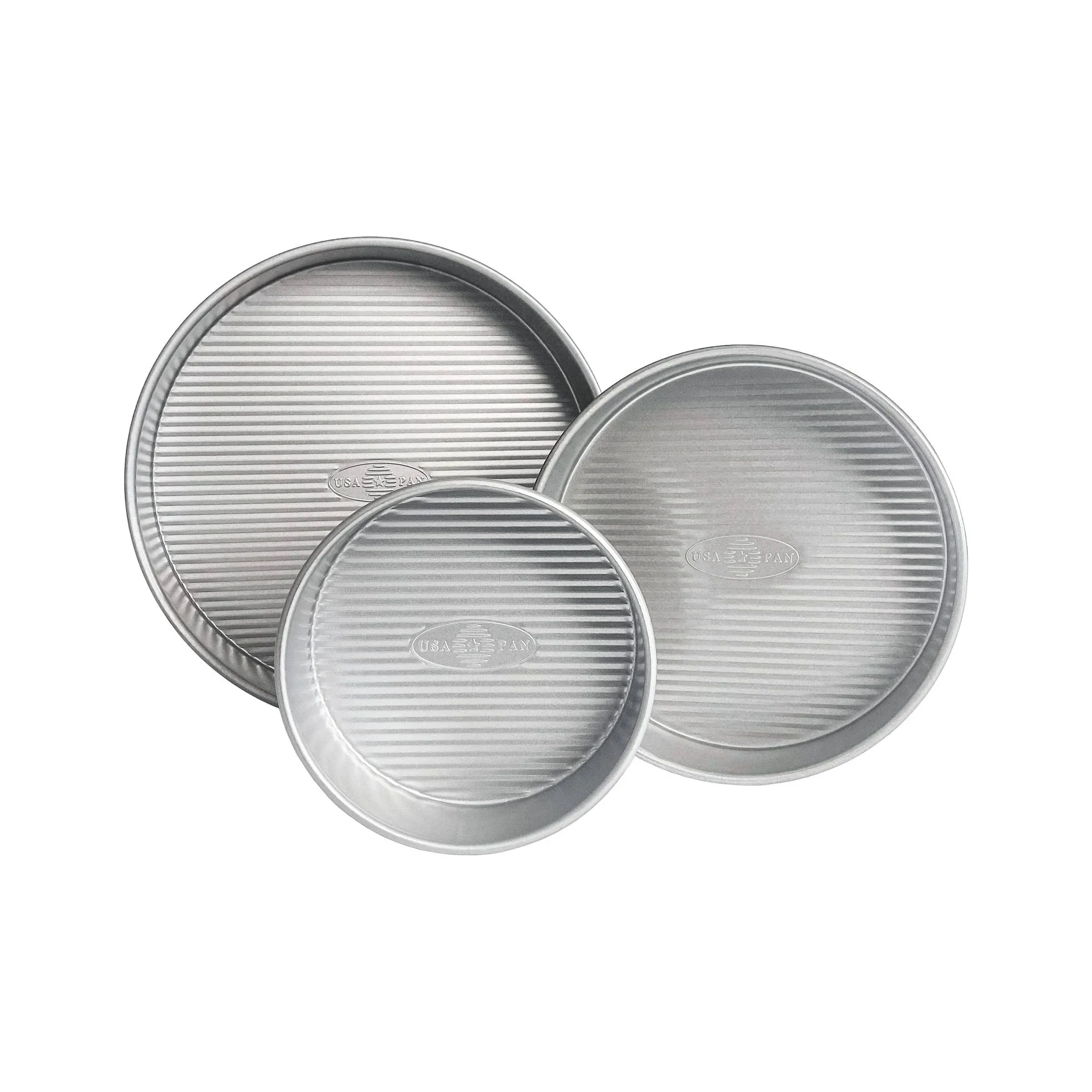 USA Pan 3-Piece Large Round Cake Pan Set