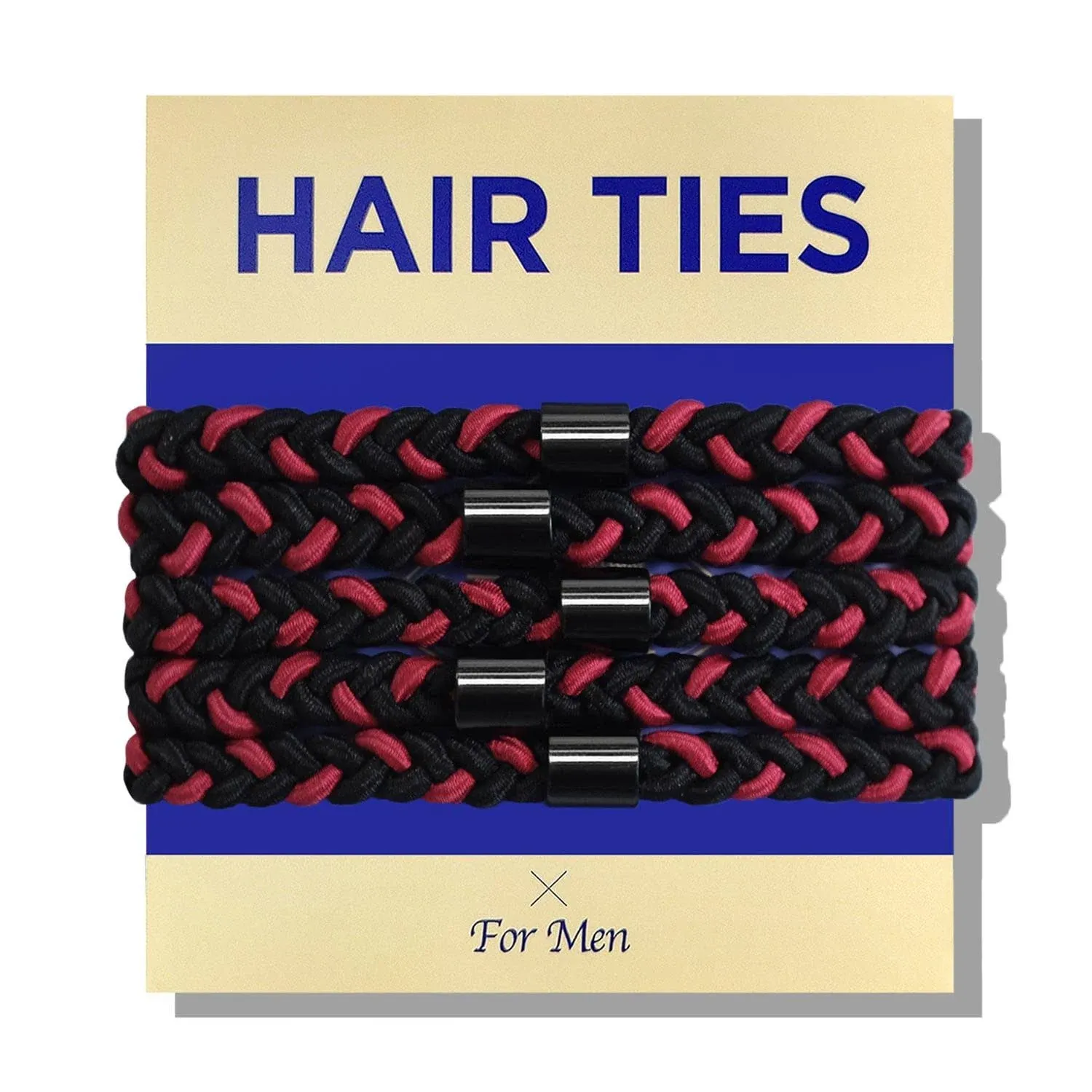 havhaf Men's Curly Thick Dense Elastic Hair Ties (5 pcs)