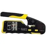 Ratcheting Wire Crimper / Stripper / Cutter, for Pass-Thru