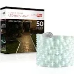 LED Rope Lights Cool White Light 5000K, 50Ft Classic Clear Rope