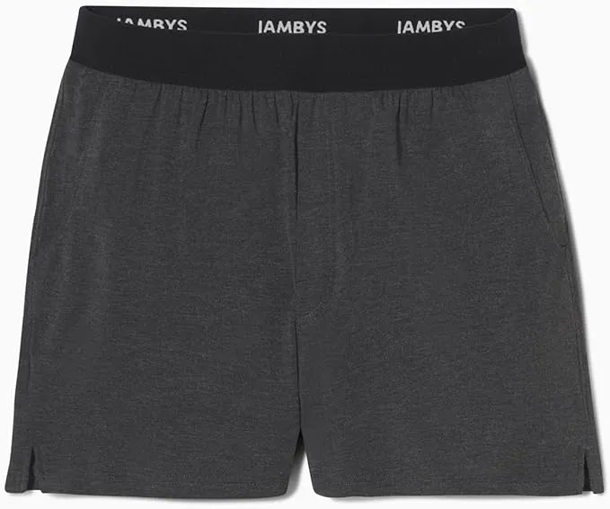 Jambys Boxers With Pockets | House Shorts Unisex Lounge and Sleep Shorts for Women and Men, Multi-Use Pajama Shorts