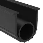 BOWSEN Garage Door Bottom Seal Weatherproofing Threshold Buffering Rubber Replacement Black 5/16 inch T-End,10Ft Long