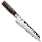 Shun Premier 8" Kiritsuke Knife, Handcrafted Japanese Kitchen Knife, VG-MAX Core with Damascus Stainless Steel Cladding, Pakkawood Handle, Master Chef’s Knife for Professional and Home Chefs