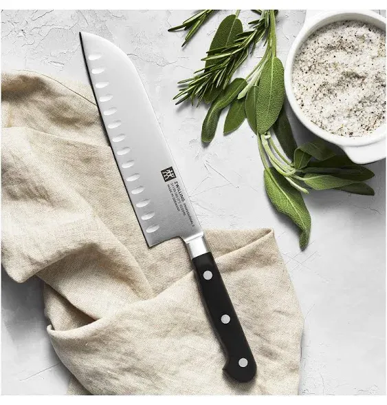 ZWILLING Professional S 7-inch, Hollow Edge Santoku Knife