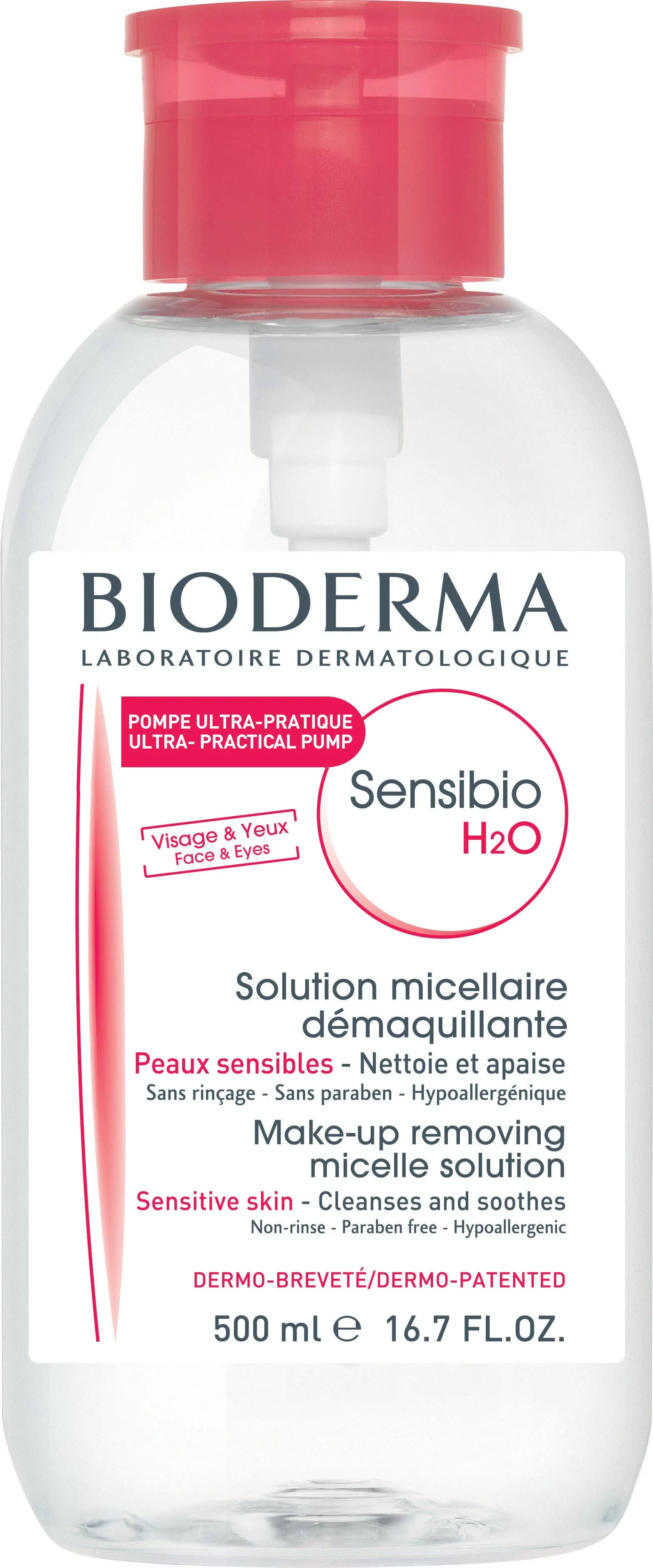 Bioderma Sensibio H2O Micelle Solution Makeup Remover - 16.9 fl oz bottle