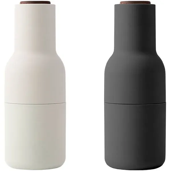 Menu Bottle Grinder Set of 2 - Carbon / Ash / Walnut Lid