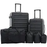 Travelers Club Orion Luggage and Travel Accessories, Black, 6-Piece Set