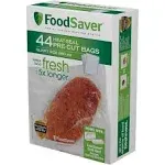 FoodSaver Precut Vacuum Sealer Bags for Airtight Food Storage and Sous Vide Cooking, BPA-Free, 1 Quart (946 mL), 44 Count