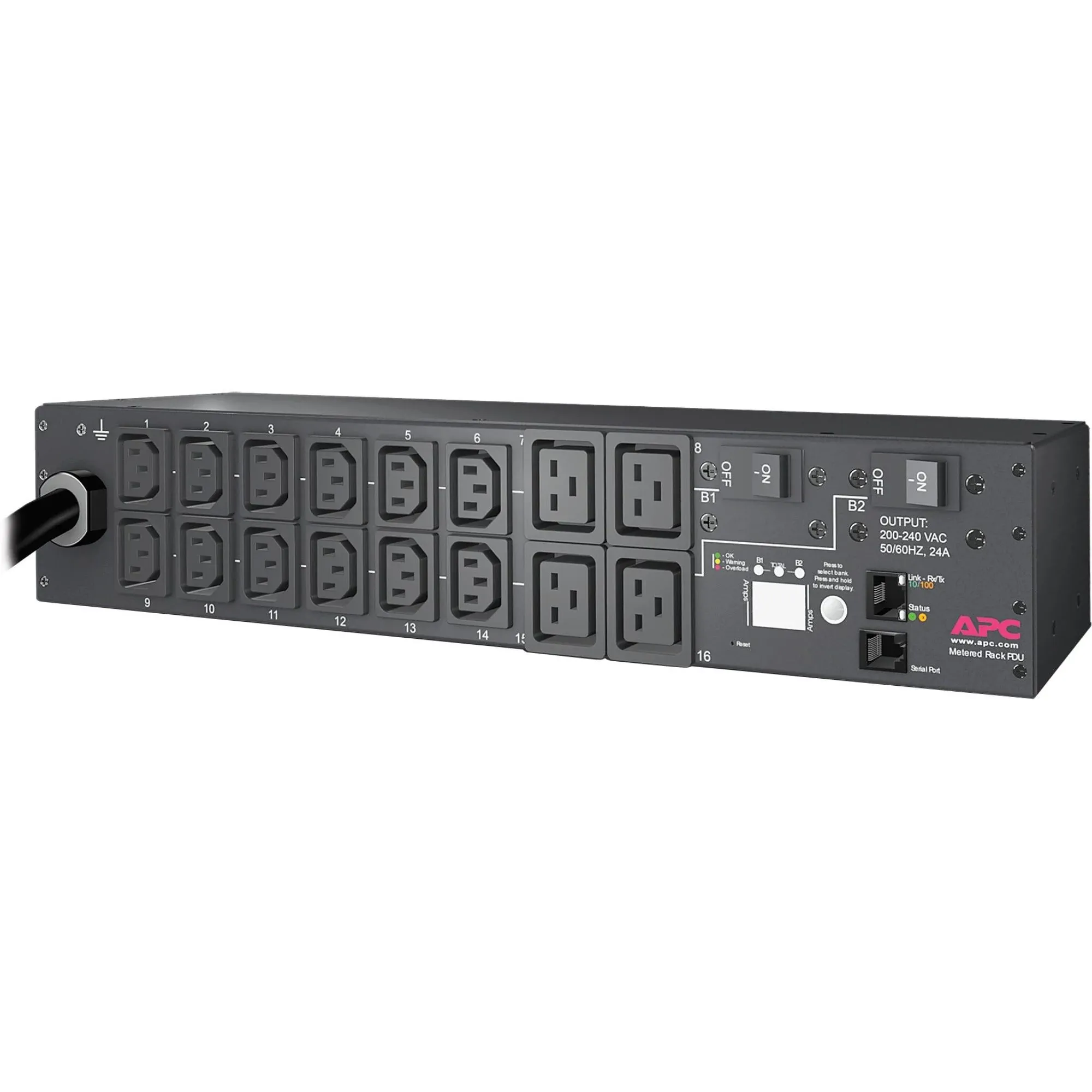 APC AP7811B Rack PDU Metered 2U 30A 208V 12 C13s & 4 C19