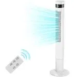 Antarctic Star Tower Fan Portable Electric Oscillating Fan Quiet Cooling Remote Control Standing Bladeless Floor Fans 3 Speeds Wind Modes