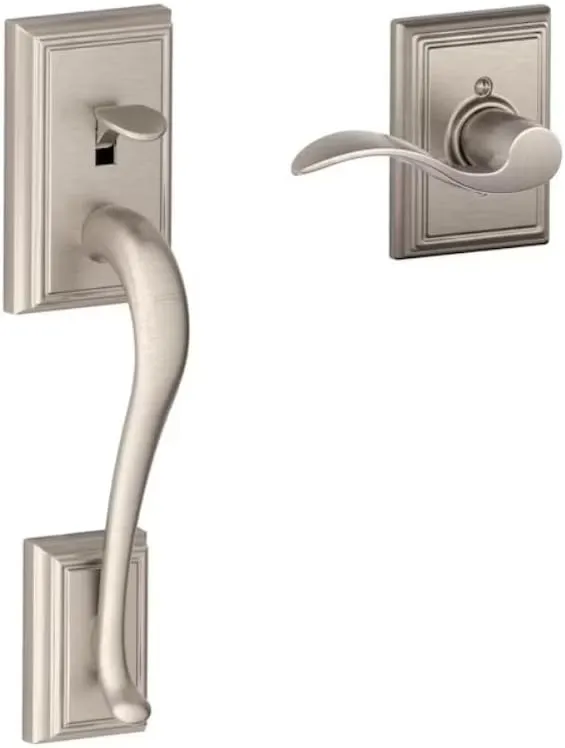 Schlage Addison Satin Nickel FE285 ADD 619 ACC ADD Front Entry W/Interior Lever