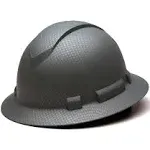 Pyramex HP54123 Ridgeline Full Brim Hard Hat - 4-Point Ratchet Suspension - Matte Silver Graphite Pattern