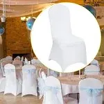 VEVOR 100pcs White Spandex Chair Covers For Wedding Banquet Party Ceremony Use