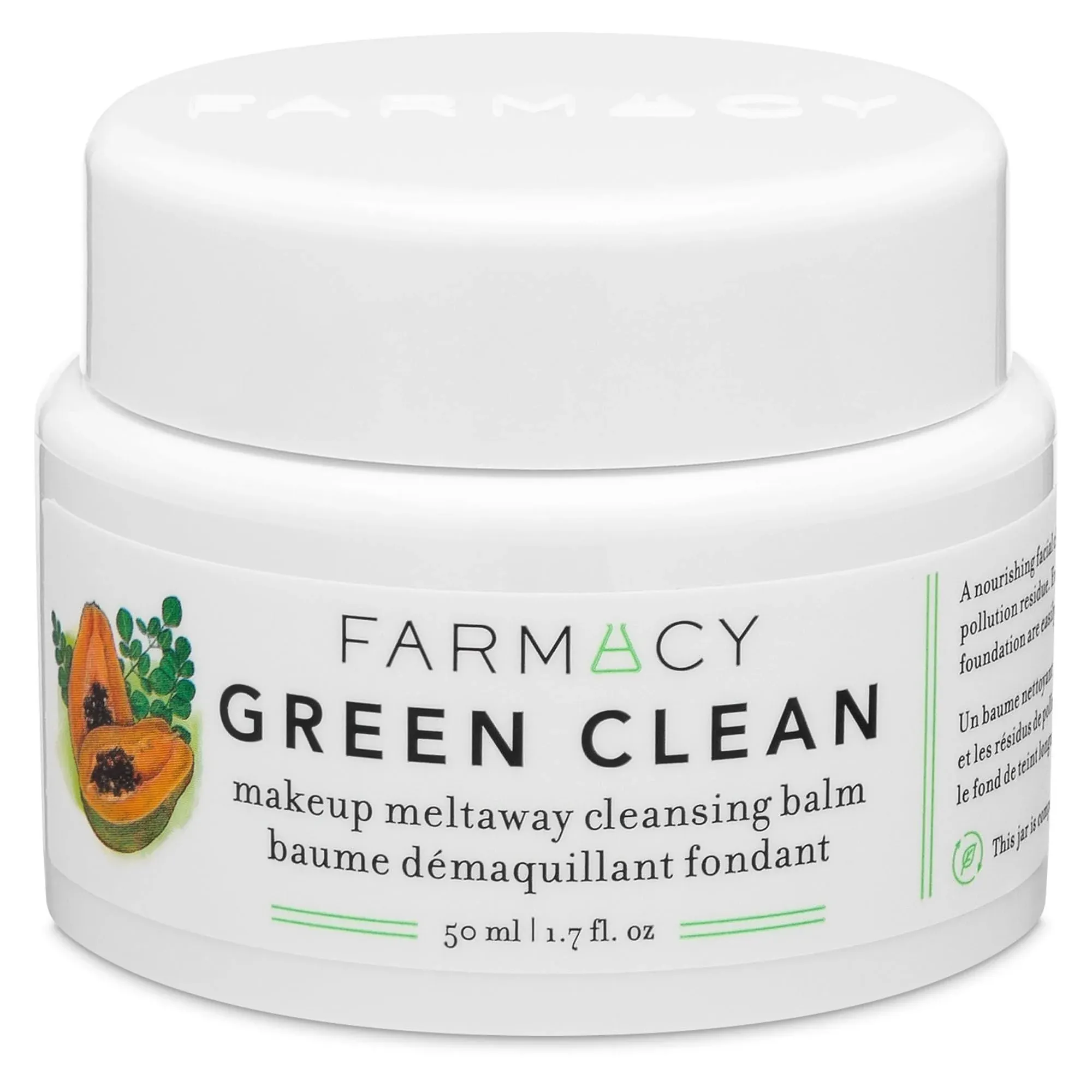 Farmacy Green 50 ml 1.7 fl oz Clean Makeup Meltaway Cleansing Balm Face Cleanser