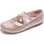 Dream Pairs Girls Ballerina Dress Shoes Cross-Strap Mary Jane Flats Gold Size 6 Big Kid Angie-2