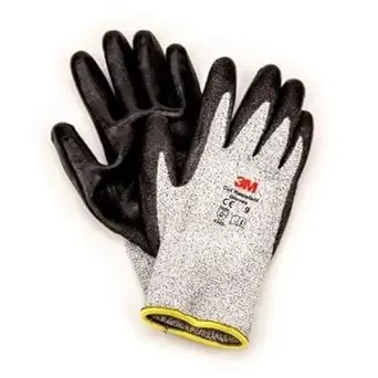 3M Comfort Grip Gloves, Cut Resistant ANSI 2, Size XL, 1 Pair, CGXL-CRE, Nitrile Cutting Gloves, Medium-Duty, Washable, Knit-Cuffed, Long Lasting Durability