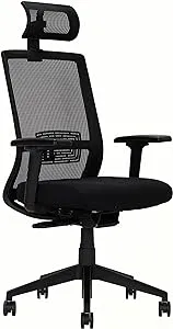 Boss Office Products Mesh Task Chair with Headrest, Black