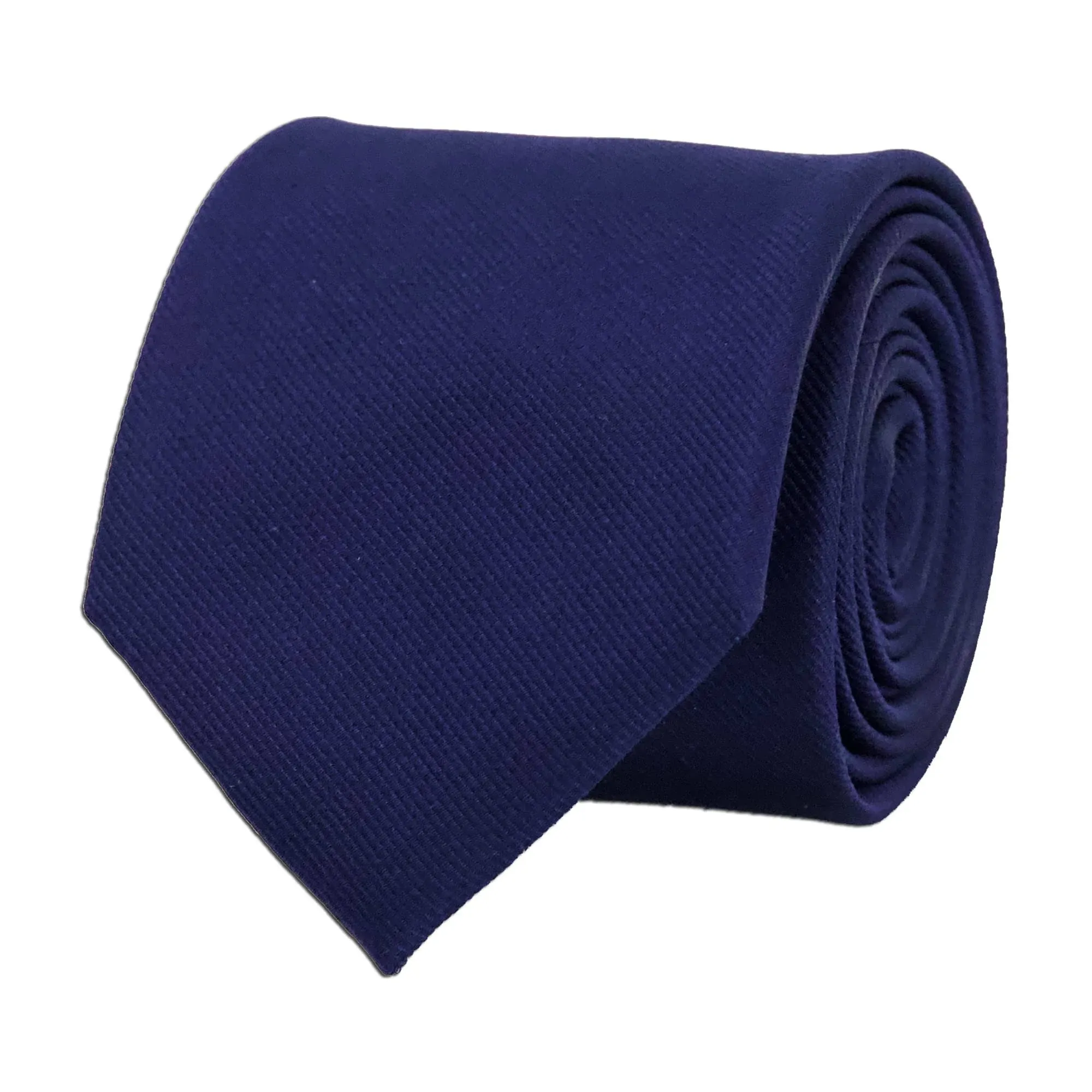 Men's Tie Bar: Grosgrain Solid Tie - Traditional, in Navy, Silk