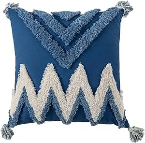 LIGUOGUO Monogram Pillow Covers with Tassels 18”x18” Modern Cotton Canvas Tufted Alphabet S Throw Pillow Covers for Sofa Couch Bed 26 English Letters Decorative Pillow Case for Sofa Throw PillowsLIGUOGUO Monogram Pillow Covers with Tassels 18”x18” Modern