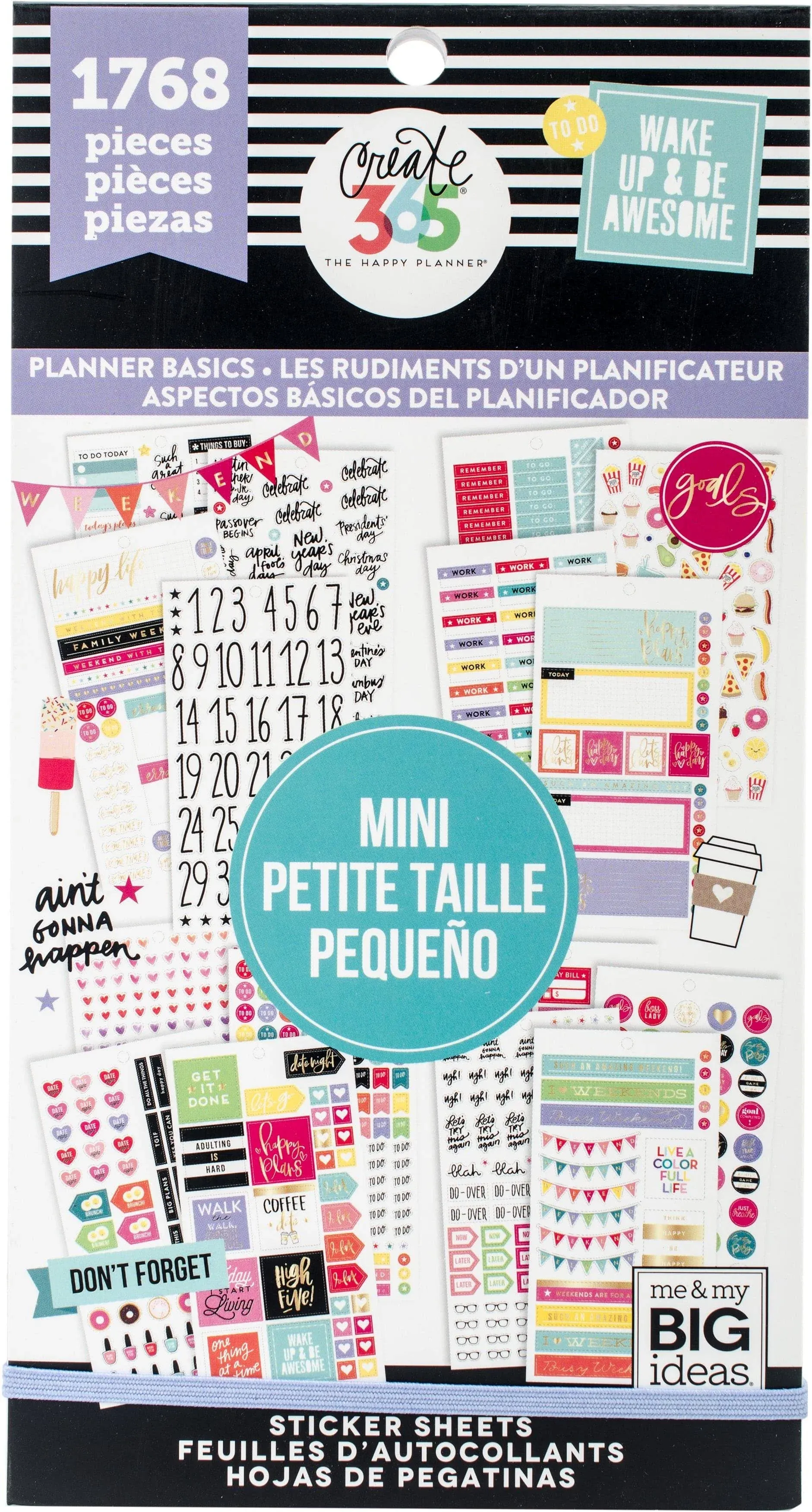 Me &amp; My Big Ideas Happy Planner Sticker Book Planner Basics Mambi 1768 Pcs New