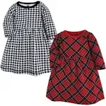 Hudson Baby Cotton Dresses, Black Red Plaid