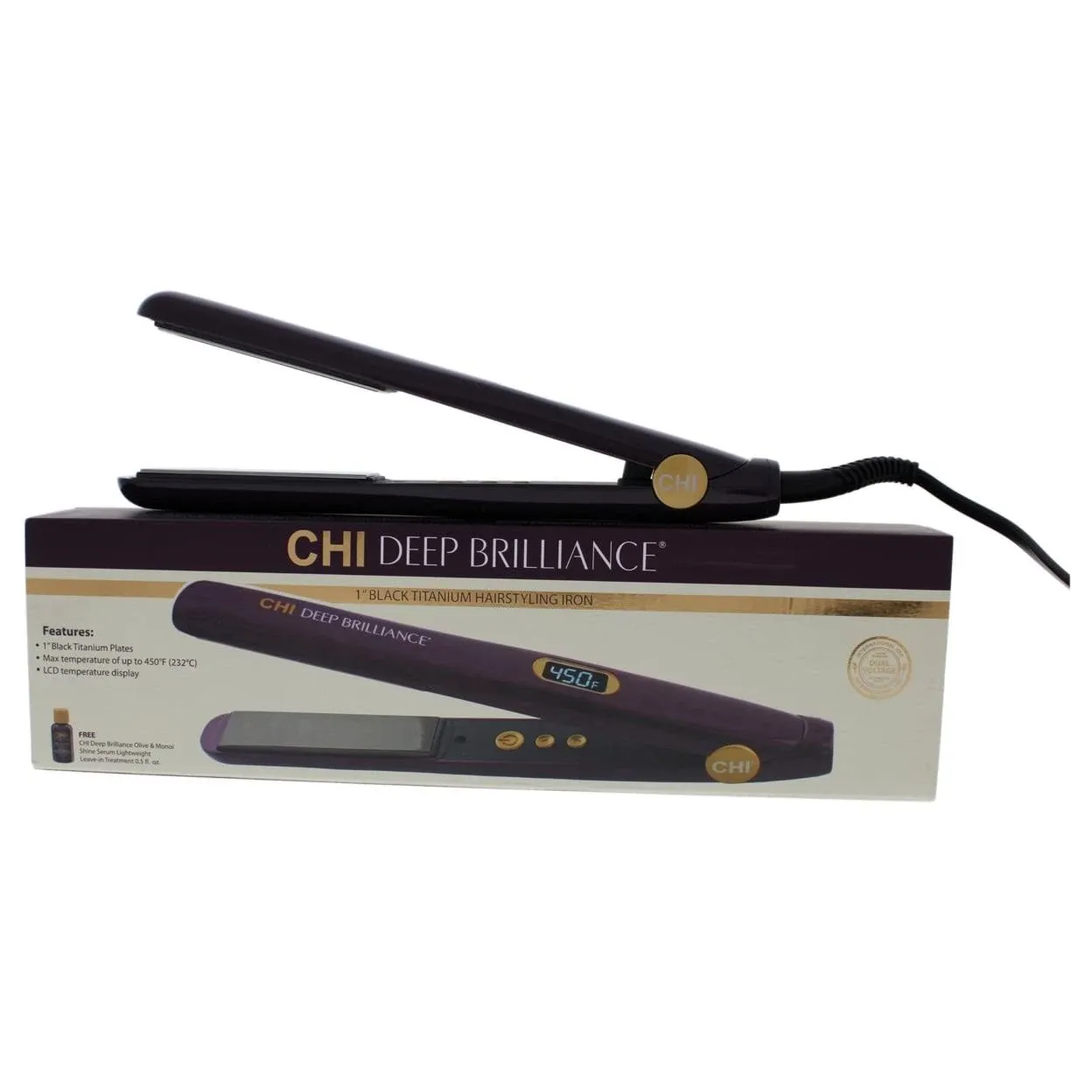 Chi Deep Brilliance Black Titanium 1-In. Hairstyling Iron